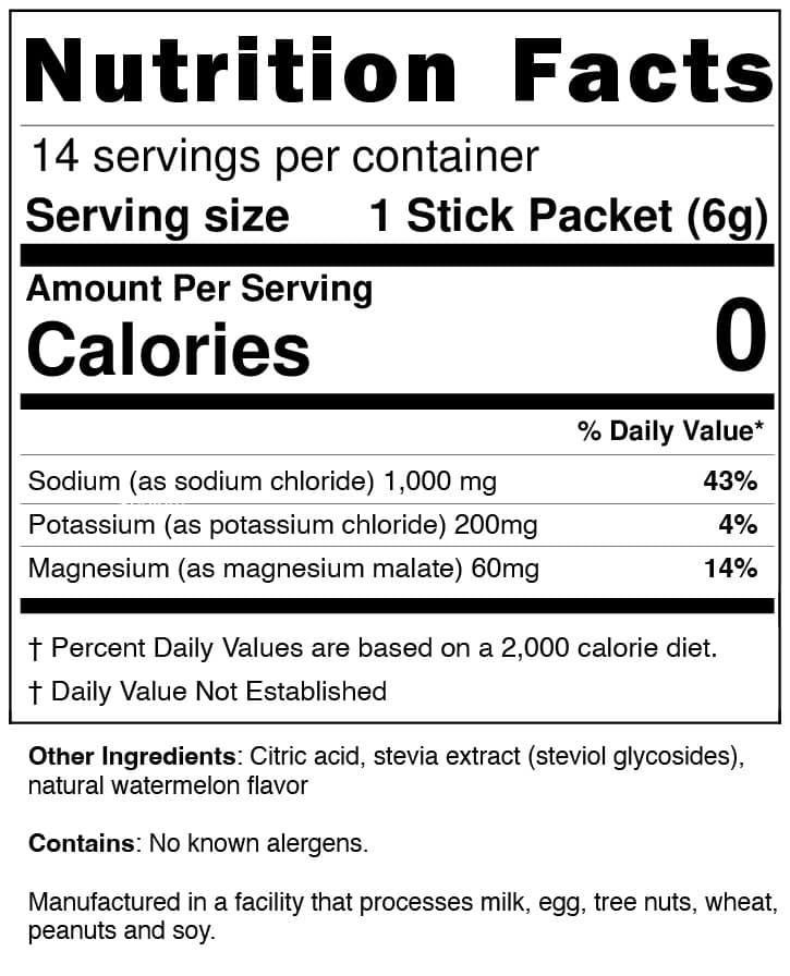 Nutrition facts label for a product with specific ingredients and allergen information.