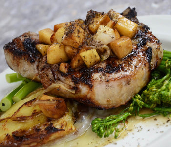 Grilled Apple Chicken paired with Broccolini