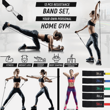Load image into Gallery viewer, 13-Pcs Resistance Band Home Workout Set