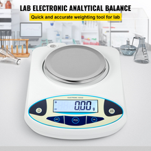 Load image into Gallery viewer, VEVOR Lab Scale Analytical Balance, 3000g x 0.01g Accuracy High Precision Lab Scale 13 Units Conversion Scientific Digital Laboratory Balance Scale for Lab, Jewelry, Industrial, Business(3000g, 0.01g)