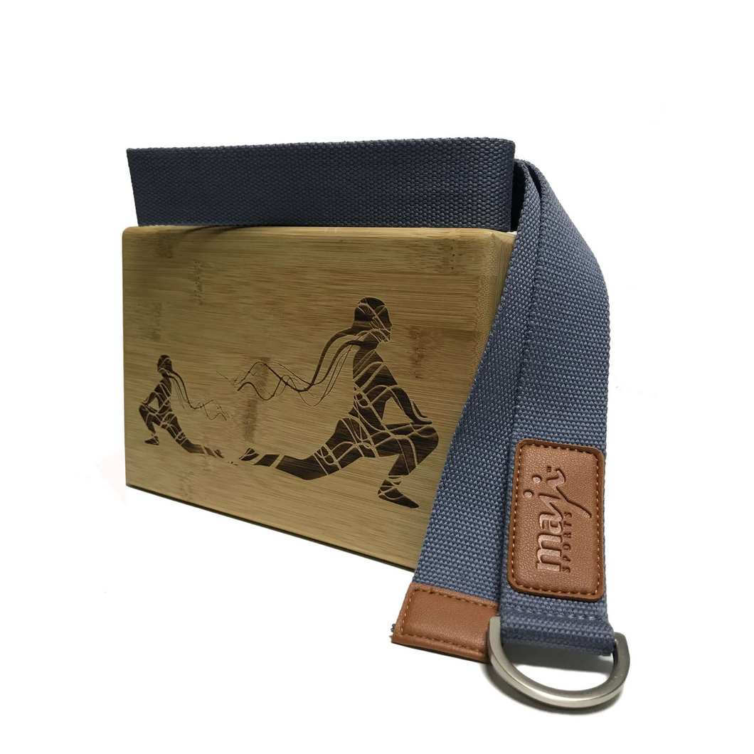 Bamboo Yoga Block & Strap Combo