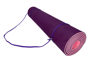 Reversible Color Yoga Mat with Carrying Strap