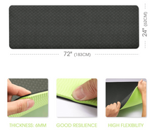 Load image into Gallery viewer, Reversible Color Yoga Mat with Carrying Strap